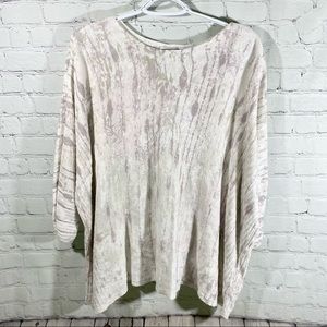 Pure Jill Linen Blend Batwing Top in Muted Neutrals L